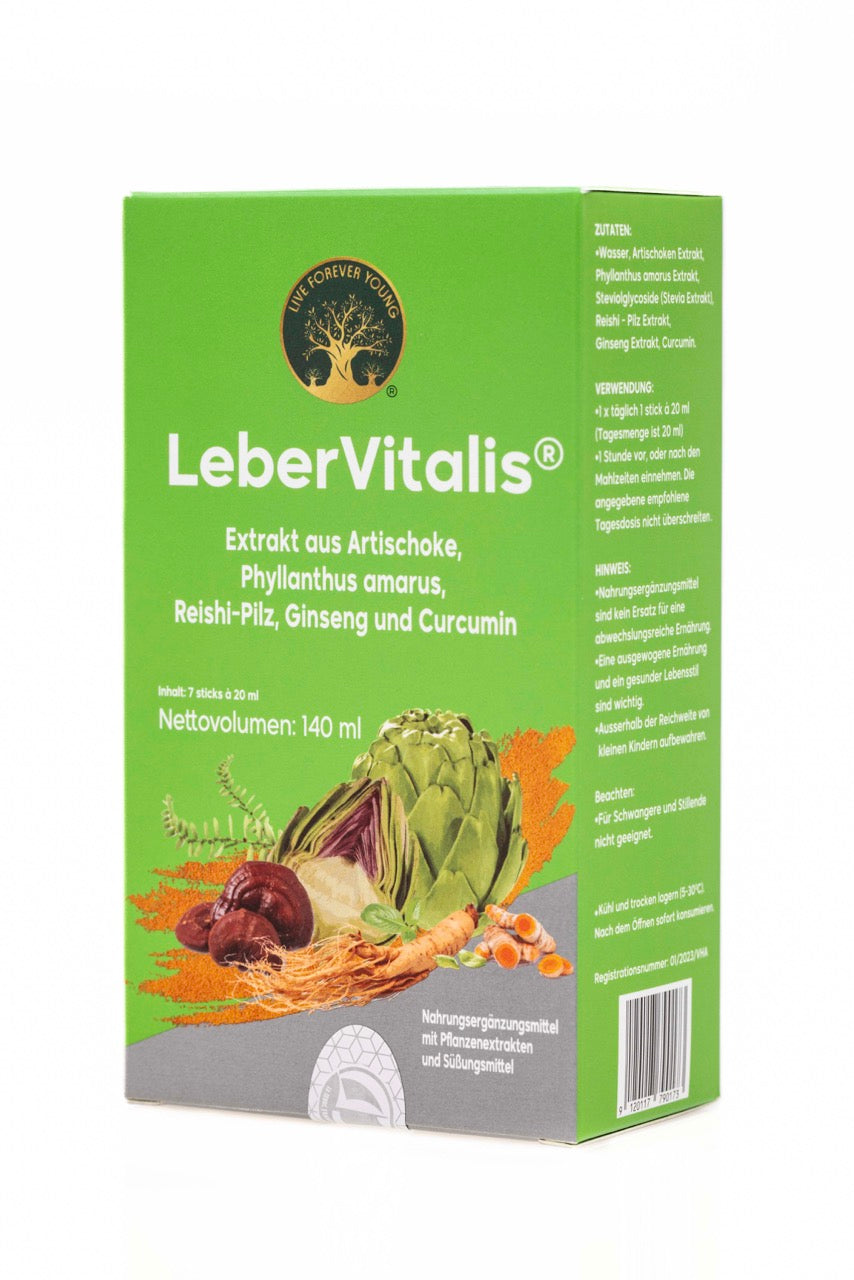 LeberVitalis Wochen-Kur (pro Packung 7 Sticks à 20ml) – Live Forever Young