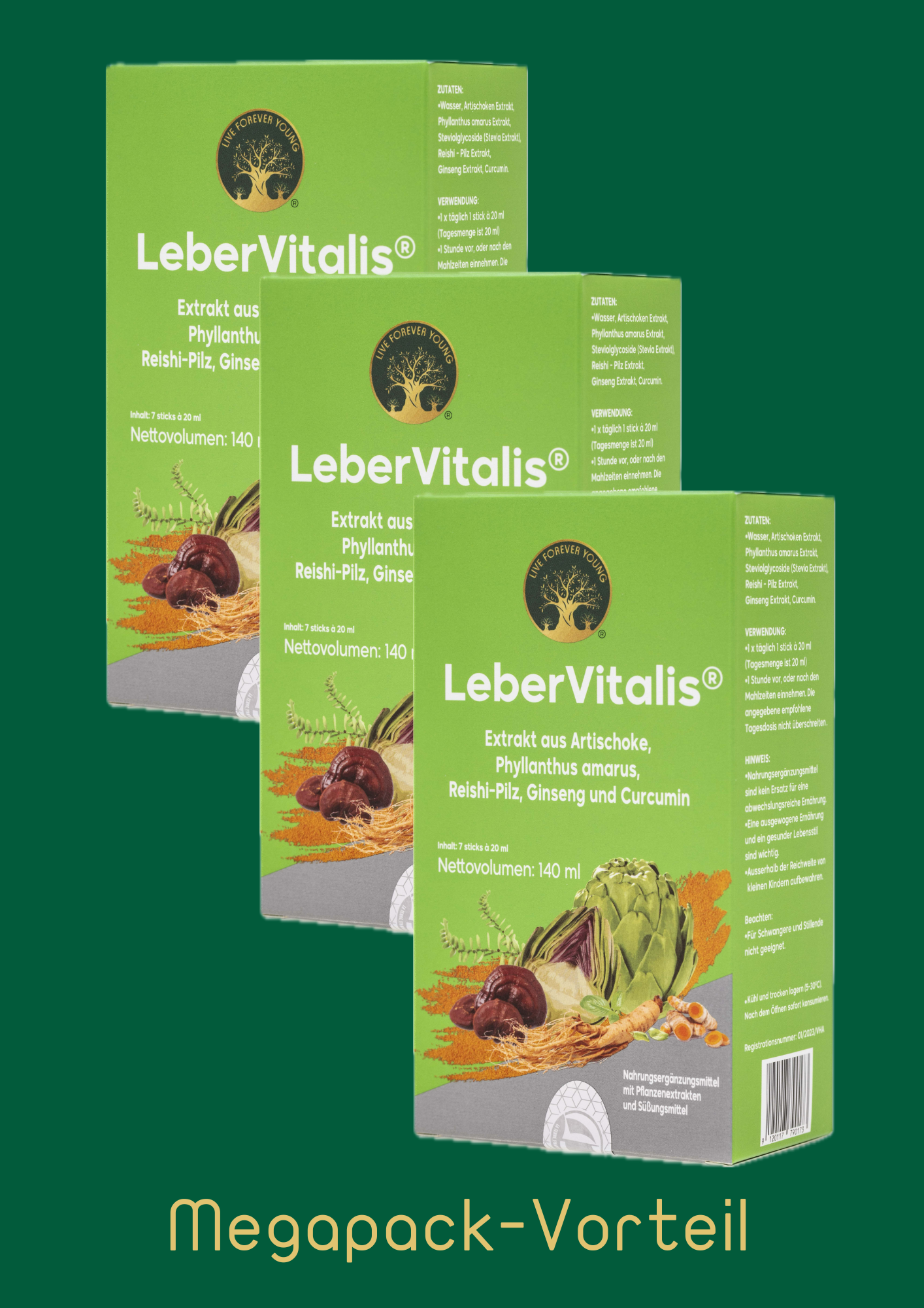 LeberVitalis Wochen-Kur (pro Packung 7 Sticks à 20ml)